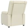 vidaXL Fauteuil de massage électrique Crème Similicuir