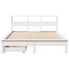 vidaXL Lit bibliothèque sans matelas blanc 135x190 cm bois pin massif