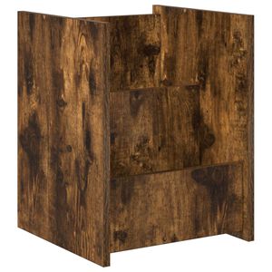 vidaXL &Eacute;tag&egrave;re &agrave; magazines avec &eacute;tag&egrave;re Ch&ecirc;ne fum&eacute; 35 x 35 x 45 cm