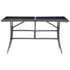 vidaXL Table de jardin Gris 140x80x74 cm R&eacute;sine tress&eacute;e