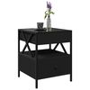 vidaXL Table basse avec LED Infinity noir 40x40x51 cm