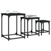 vidaXL Tables basses gigognes 3 pcs noir bois d'ing&eacute;nierie