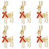 vidaXL Renne de No&euml;l 6 pc 240 LED Blanc chaud