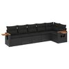 vidaXL Patio Sofa Set 6 place Black