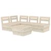 vidaXL Salon de jardin palette 5 pcs Bois d'épicéa imprégné