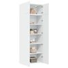 vidaXL Armoire de rangement blanc 80x42,5x225 cm bois d'ing&eacute;nierie