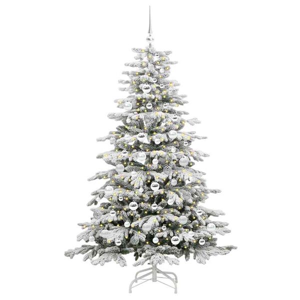 vidaXL Sapin de No&euml;l Artificiel &agrave; Branches Articul&eacute;es Blanc 180 cm