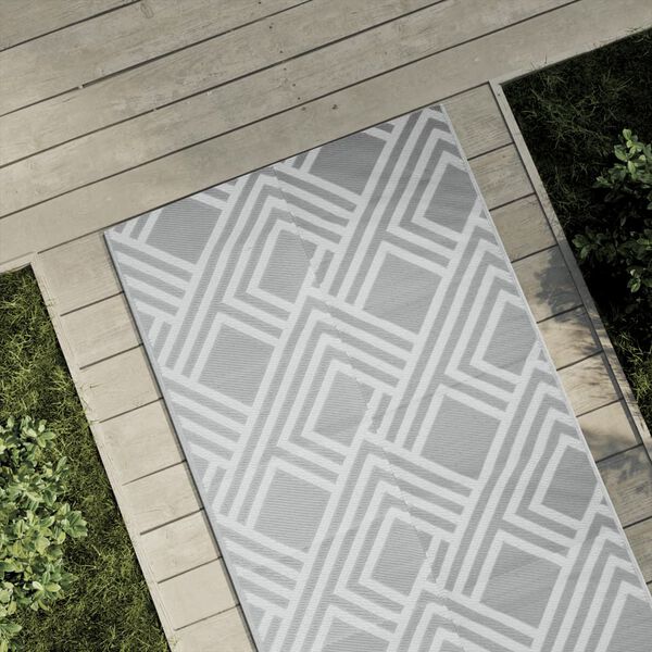 vidaXL Tapis d'extérieur ARAKIL gris 80 x 250 cm PP