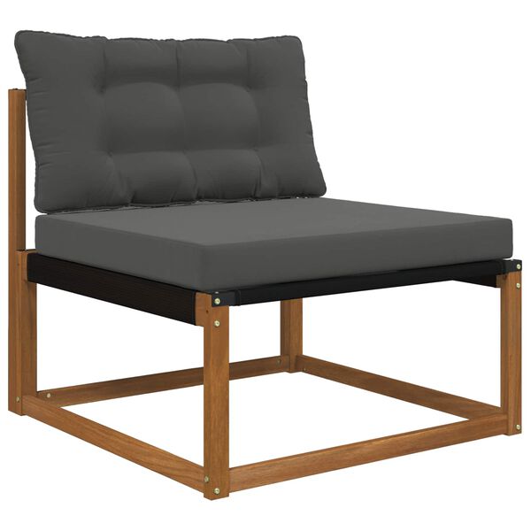 vidaXL Coussin de canap&eacute; d'ext&eacute;rieur 2 pcs Anthracite Polyester