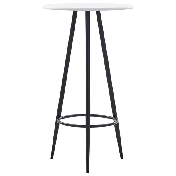 vidaXL Ensemble de bar 3 pcs Similicuir Blanc