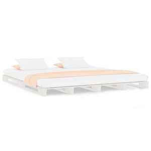 vidaXL Lit de palette blanc 140x200 cm bois de pin massif