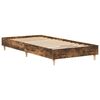 vidaXL Cadre de lit sans matelas ch&ecirc;ne fum&eacute; 90x200cm bois d'ing&eacute;nierie