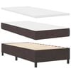 vidaXL Lit &agrave; ressorts avec matelas Marron fonc&eacute; 100 x 200 cm tissu