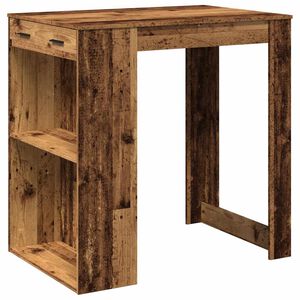 vidaXL Table de bar vieux bois 102x70x103,5 cm bois d'ing&eacute;nierie