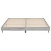 vidaXL Cadre de lit sans matelas sonoma gris 160x200cm bois ing&eacute;nierie
