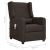vidaXL Fauteuil de massage Marron fonc&eacute; Tissu