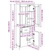 vidaXL Haut Armoire Montage mural Ch&ecirc;ne artisanal 69,5 x 34 x 180 cm