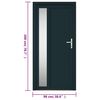 vidaXL Porte d'entr&eacute;e anthracite 98x200 cm PVC