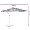 vidaXL Parasol de jardin avec LED et m&acirc;t en acier marron 246x246x230cm