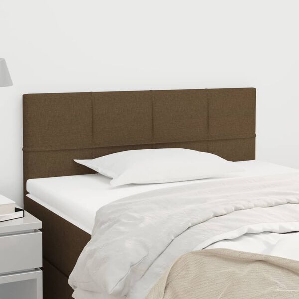 vidaXL T&ecirc;te de lit Marron Fonc&eacute; 90x5x78/88 cm Tissu