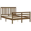 vidaXL Cadre de lit sans matelas marron miel 140x190 cm bois massif