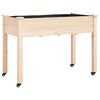 vidaXL Jardini&egrave;re sur roues avec doublure 118x59x80 cm bois de sapin