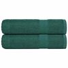 vidaXL Serviettes de douche FROGN 2 pcs vert 70x140 cm 360 g/m&sup2;