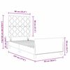 vidaXL Cadre de lit avec t&ecirc;te de lit Taupe 90 x 190 cm tissu