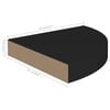 vidaXL Étagères d'angle flottantes 4 pcs noir 25x25x3,8 cm MDF