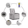 vidaXL Fauteuil inclinable de massage électrique gris nuage tissu