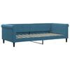 vidaXL Lit de jour avec matelas bleu 90x200 cm velours