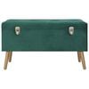 vidaXL Tabourets de rangement lot de 3 Vert Velours