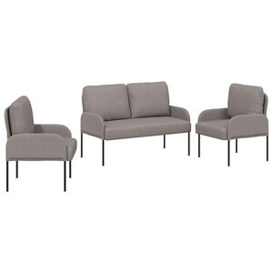 vidaXL Ensembles de canap&eacute;s 3 pc Taupe Contreplaqu&eacute;