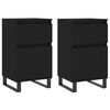 vidaXL Buffets 2 pcs noir 40x35x70 cm bois d&rsquo;ing&eacute;nierie