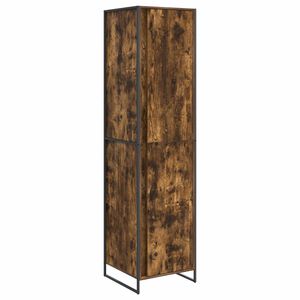 vidaXL Garde-robe 2 pcs Ch&ecirc;ne Fum&eacute; 50 x 50 x 200 cm Bois d'ing&eacute;nierie