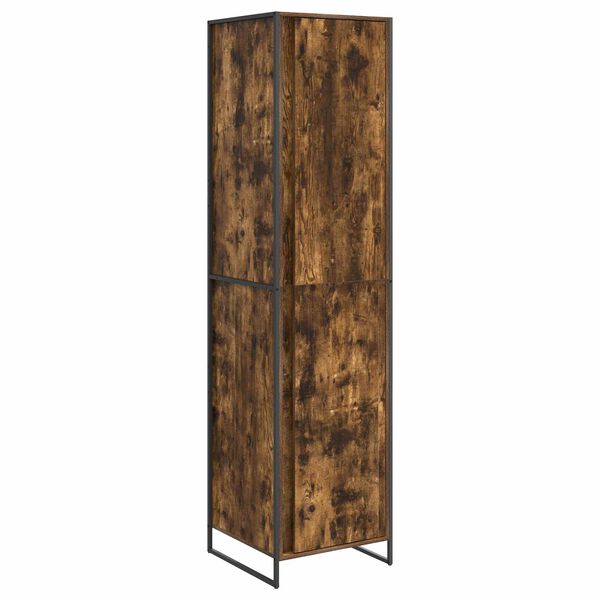 vidaXL Garde-robe 2 pcs Ch&ecirc;ne Fum&eacute; 50 x 50 x 200 cm Bois d'ing&eacute;nierie