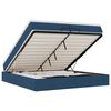 VidaXL Cadre de lit ottoman avec matelas bleu 200x200cm tissu
