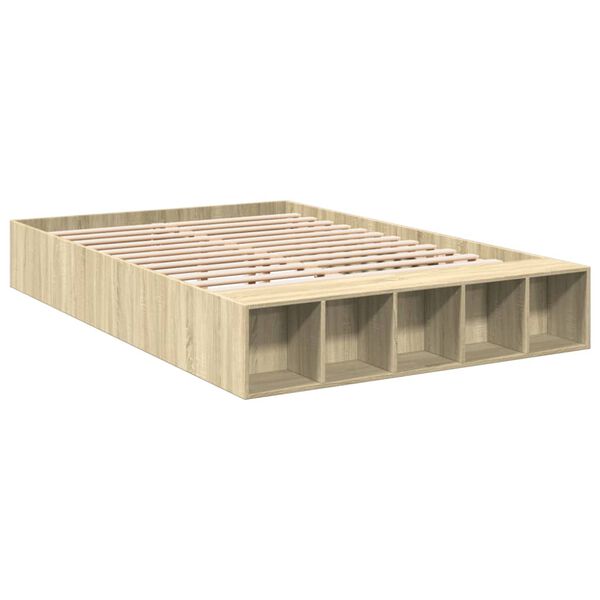 vidaXL Cadre de lit sans matelas ch&ecirc;ne sonoma 160x200 cm