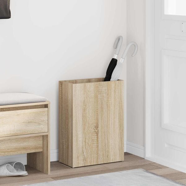 vidaXL Porte-parapluie avec rangement Ch&ecirc;ne Sonoma 40 x 20 x 55,5 cm
