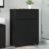 vidaXL Cabinet de salle de bain avec tiroir Noir 72,5 x 36,5 x 100 cm