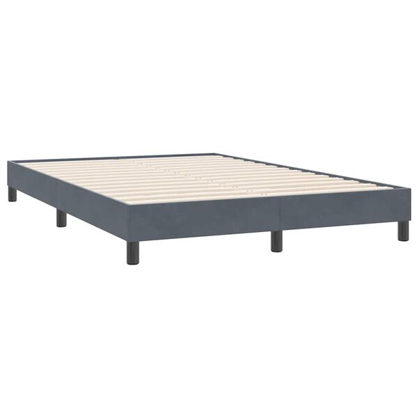 vidaXL Cadre de lit sans matelas gris fonc&eacute; 160x220 cm velours