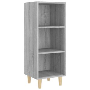 vidaXL Buffet Sonoma gris 34,5x32,5x90 cm Bois d'ing&eacute;nierie