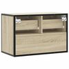 vidaXL Meuble TV chêne sonoma 60x31x39,5 cm bois d'ingénierie et métal
