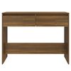 vidaXL Table console ch&ecirc;ne marron 100x35x76,5 cm bois d'ing&eacute;nierie
