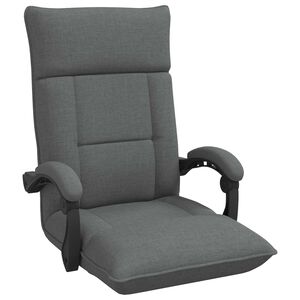 vidaXL Fauteuil de sol Gris fonc&eacute; 66 x 66 x 80 cm tissu