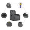 vidaXL Fauteuil de massage inclinable gris similicuir