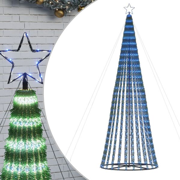 vidaXL Sapin de No&euml;l &agrave; LED 688 LED bleu 300 cm