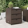 vidaXL Armoire de rangement de jardin marron 55x59x69cm r&eacute;sine tress&eacute;e