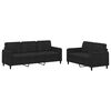 vidaXL Ensemble de canap&eacute;s 2 pcs noir velours