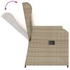 vidaXL Banc inclinable de jardin avec coussins beige r&eacute;sine tress&eacute;e